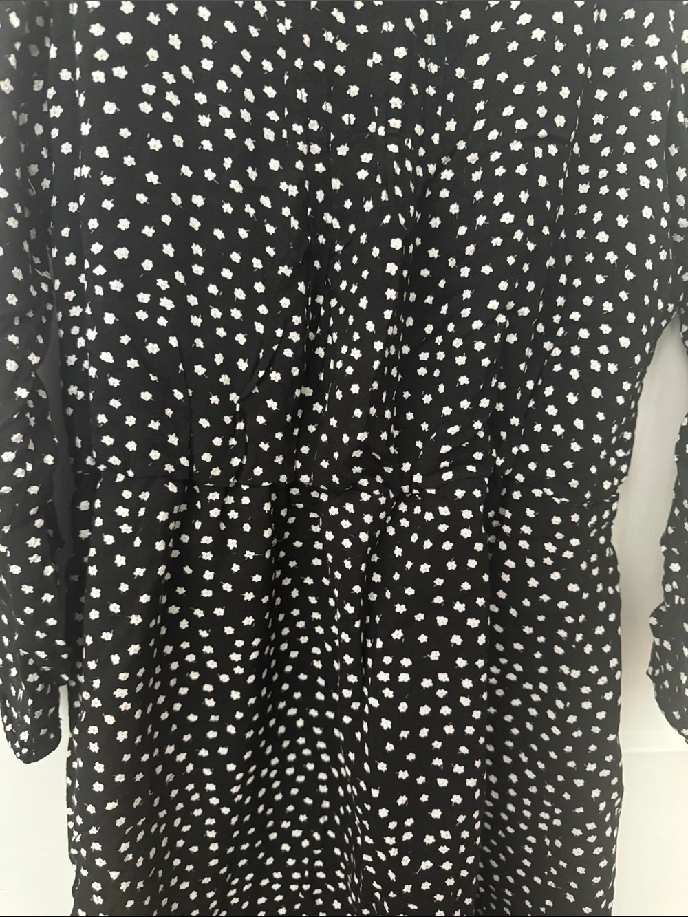 Girls Children’s Place TCP Flower Dress Black White Large 10/12